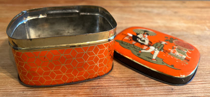 Vintage Orange Tin