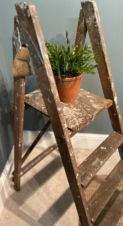 Rustic Vintage Wooden Step Ladder