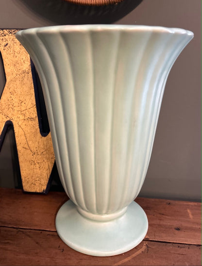 Large Vintage Dartmouth Pottery Pastel Green Vase