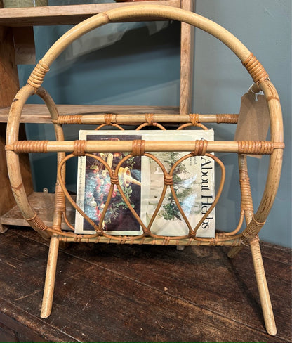 Vintage Wicker Magazine Rack