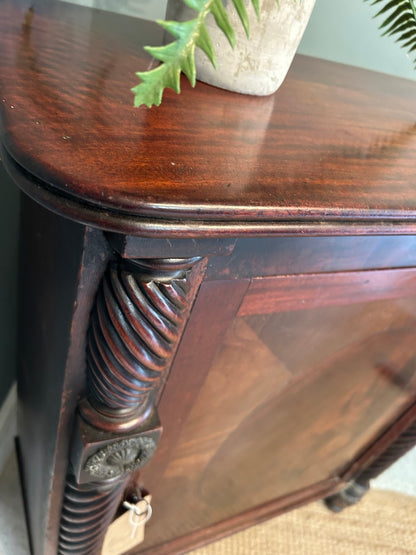Antique Mahogany Ornate Cupboard