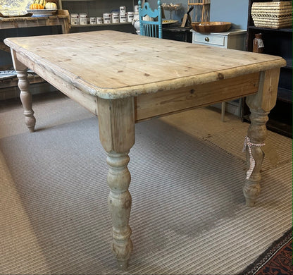 Antique Rustic Pine Farmhouse Table